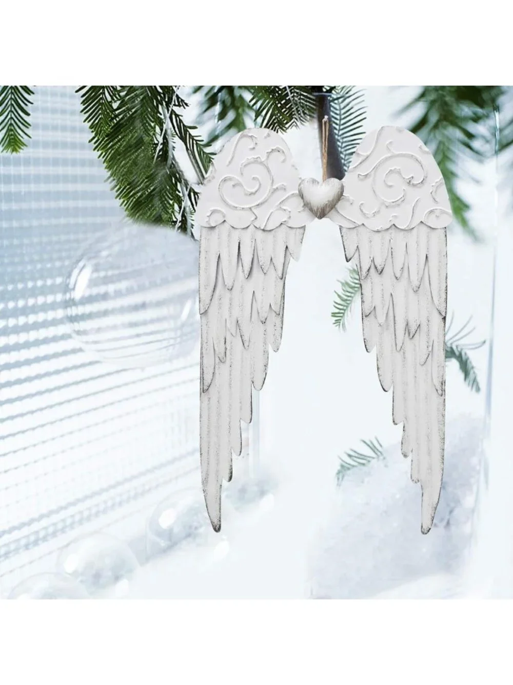 Vintage Angel Wings Wall Art - Antique Metal Decor for Home, Bedroom & Living